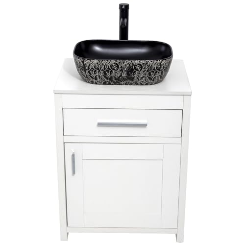 24 Inch Bathroom Vanity Sink Combo with Chrome Faucet F159531
