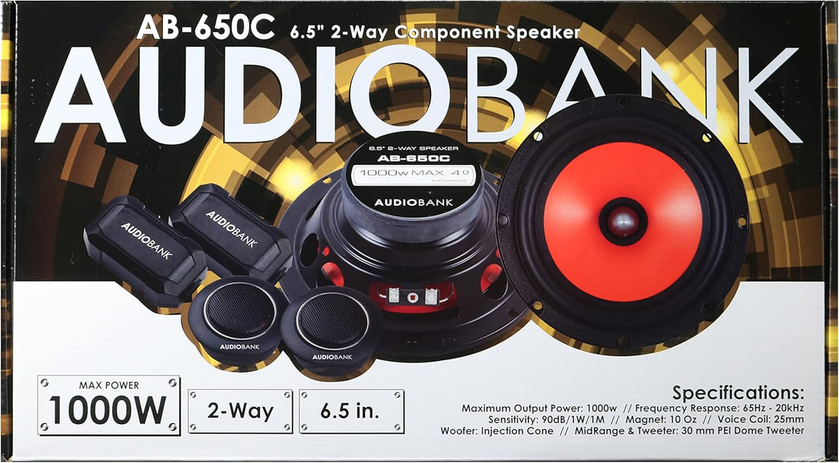 1000W 6.5-Inch 2-Way Car Audio Component Speaker System K163270