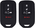 2Pcs Black Rubber Silicone Smart Key Fob Case Cover I553