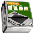 20x30' 14 Mil Heavy Duty Reinforced Poly Tarp Waterproof Cover R418