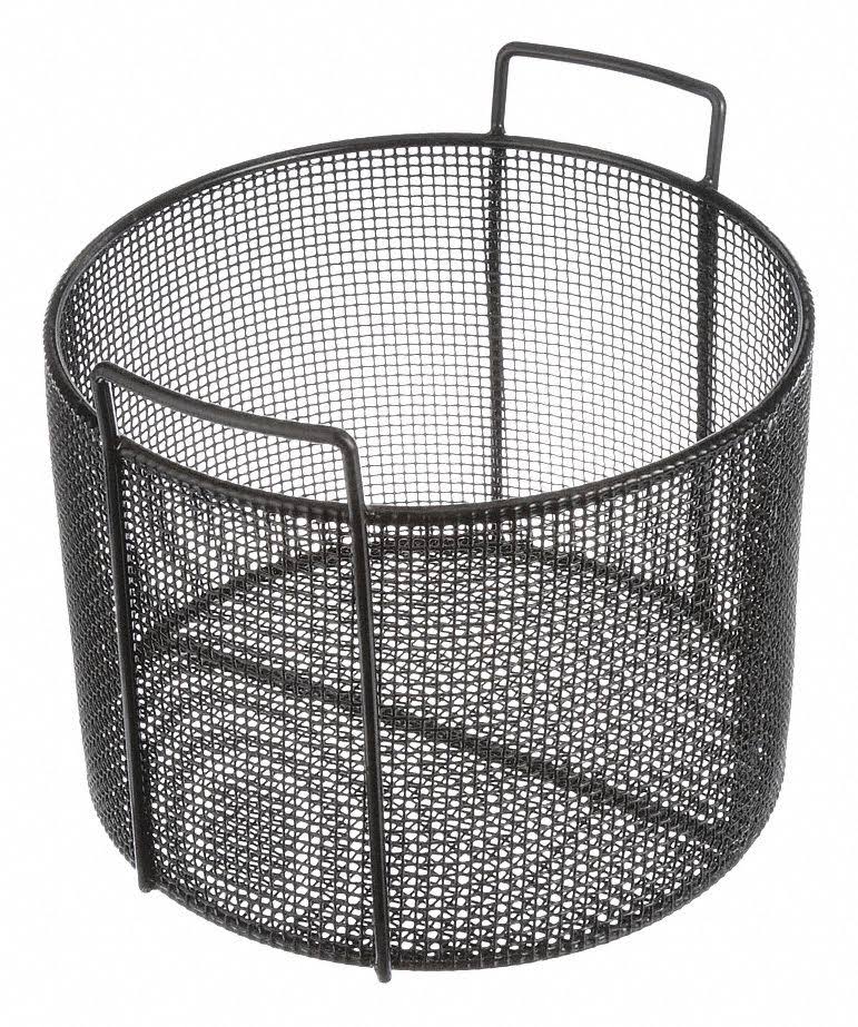 Black Steel Mesh Basket with Handles, 10 inch H F941