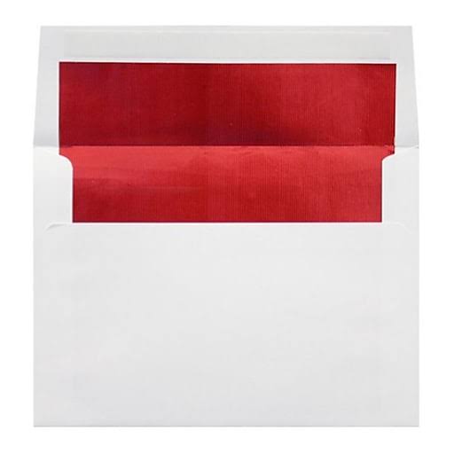 White/Red Invitation Envelopes, 500/BX X53880