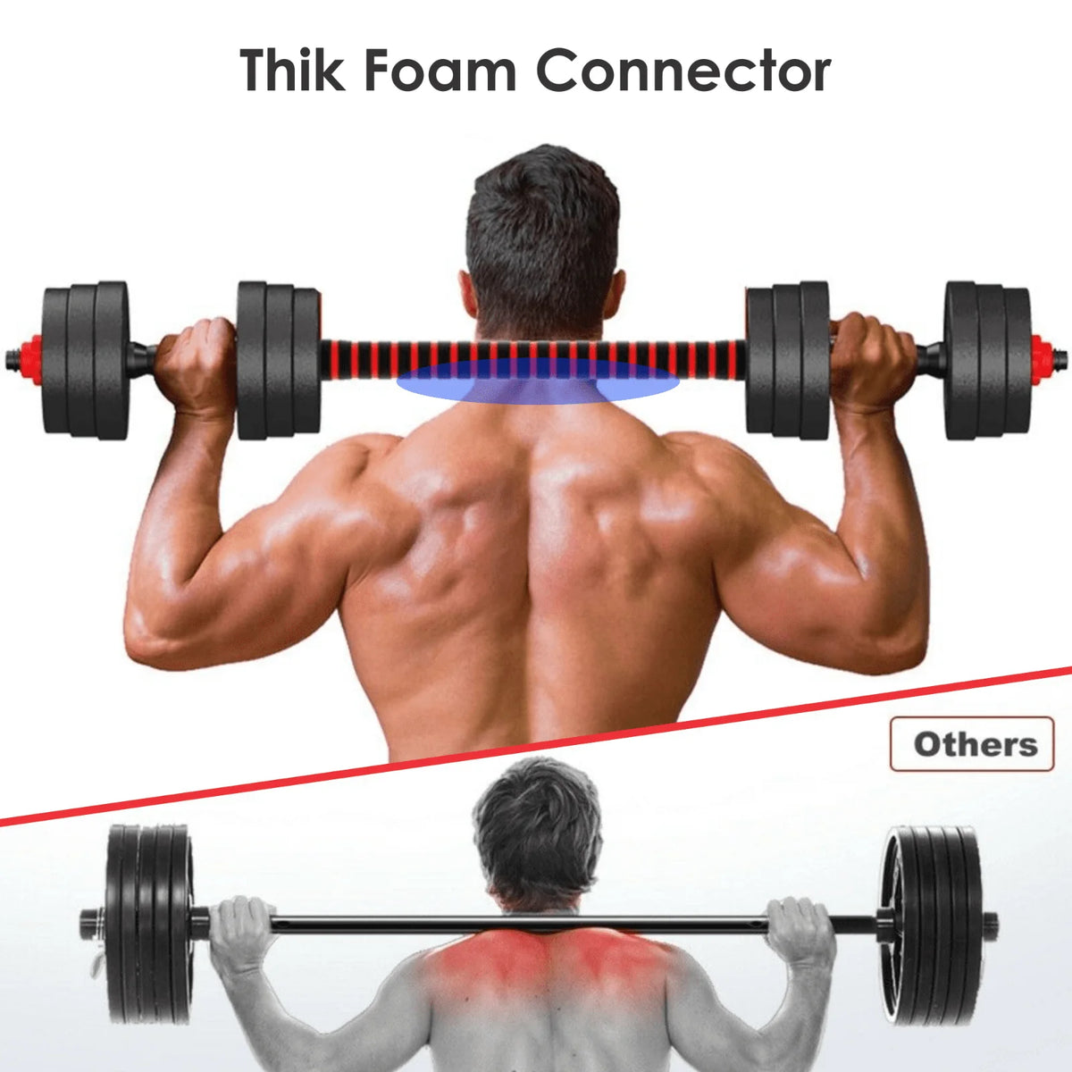 66LB 2 in 1 Adjustable Dumbbell Set with Connecting Rod X421