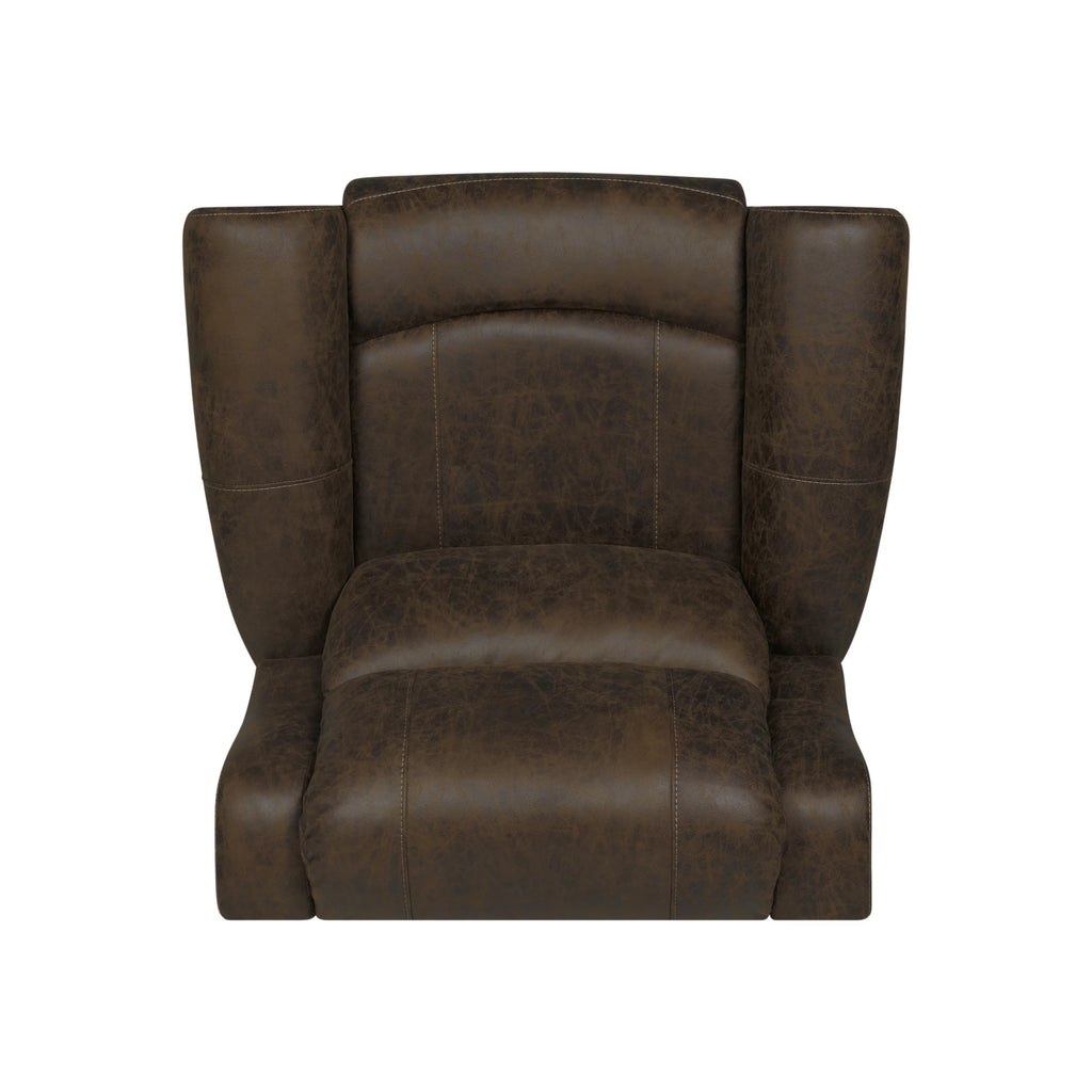 Brown Faux Leather Rocker Recliner X3500