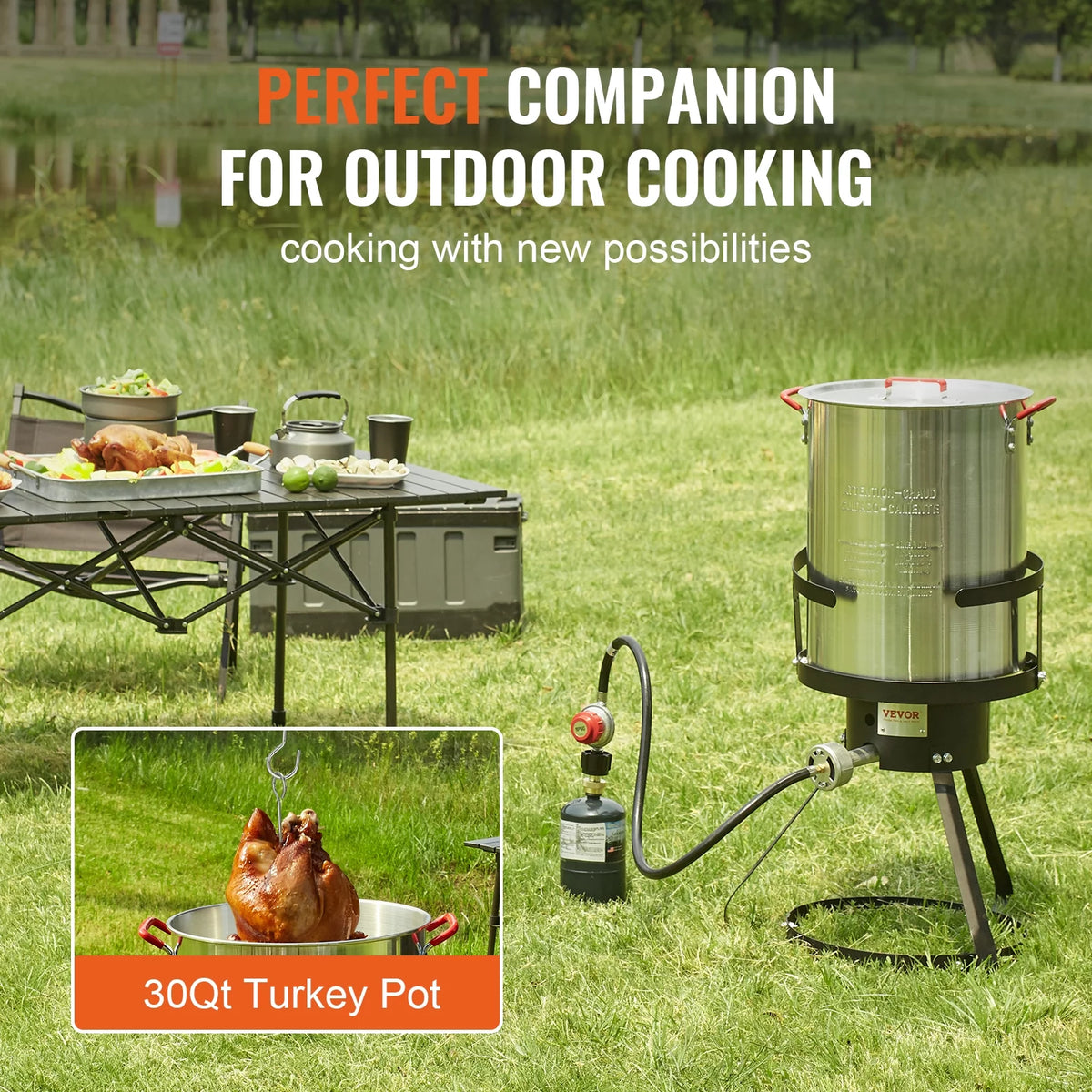 30 Qt Aluminum Propane Turkey Fryer Kit X20017