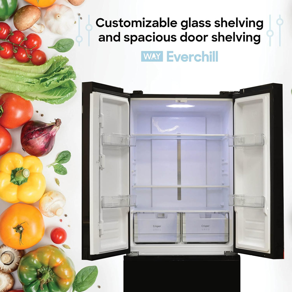 Black 30 Inch Frost Free French Door Refrigerator W8729