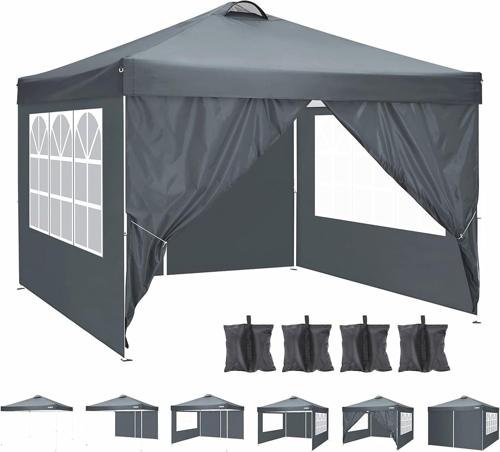 10x10 Pop-up Canopy Tent with 4 Sidewalls F40555