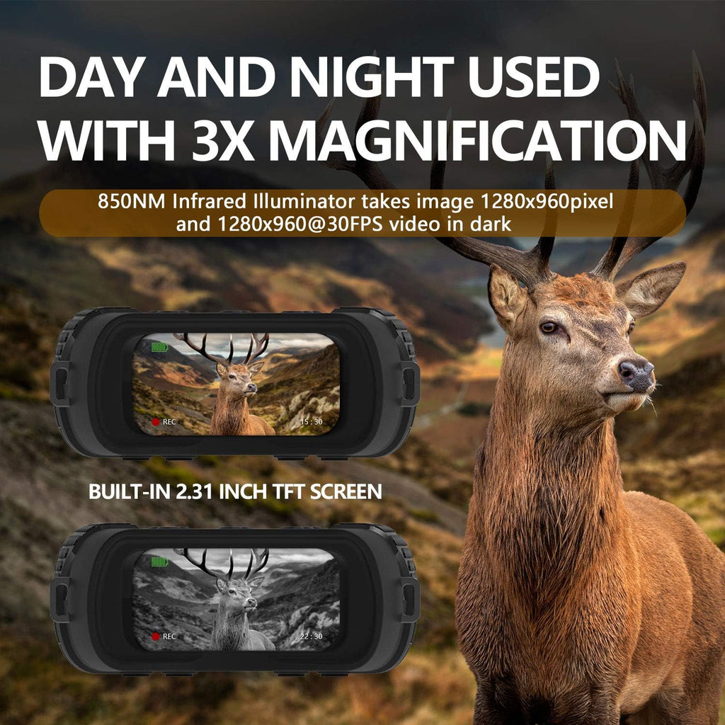Night Vision Goggles Digital Binoculars Infrared 960P Water-Resistant P801