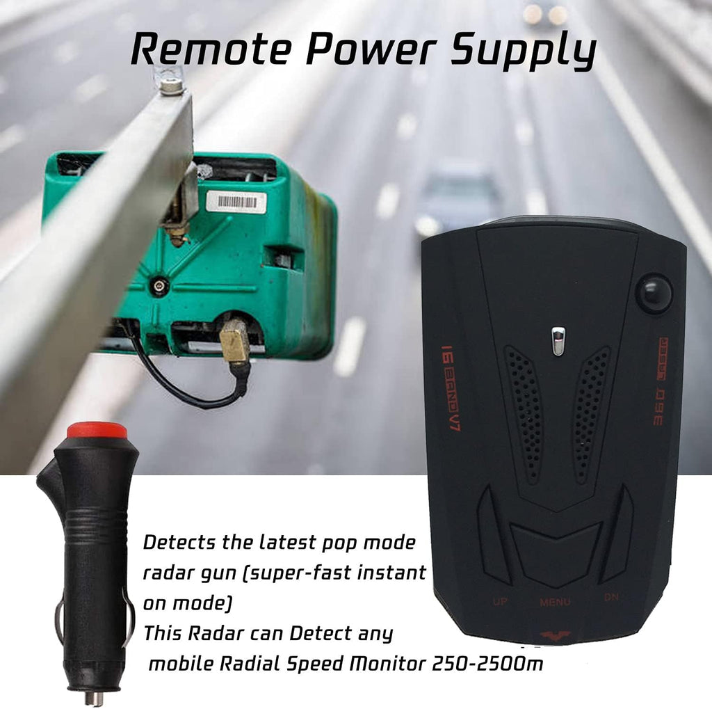 Black Radar Detector with Voice Prompt and LED Display S497013