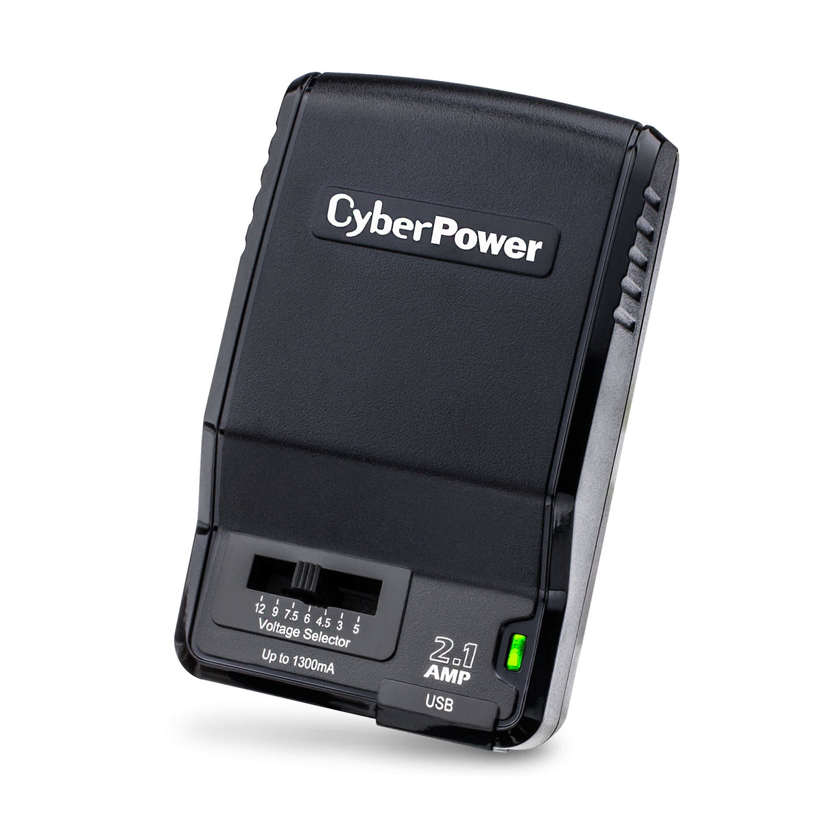 Universal Power Adapter 3 -12 Volt / 1300mA with Folding AC Plug and 2.1 Amp USB Charge Port D73794