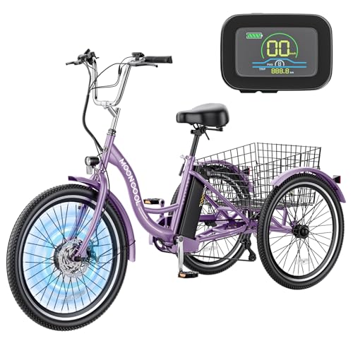 350W 36V 7 Speeds 3 Wheels Electric Tricycle with Large Basket W398