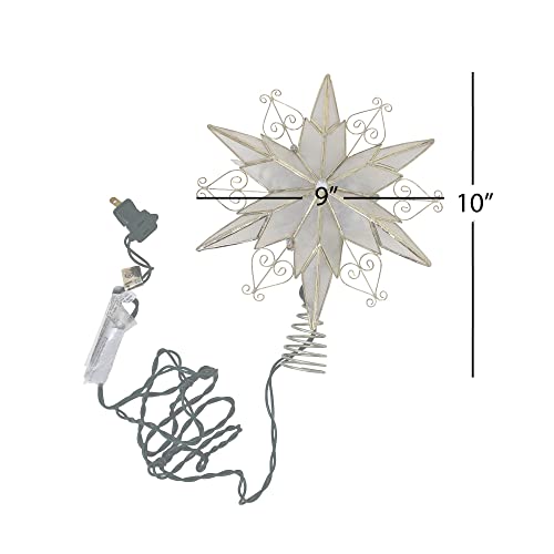 10-Light 6-Point Capiz Star Treetop Z2802