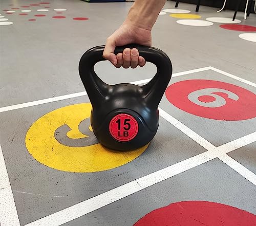 3-Piece Kettlebell Weight Set, 5 lbs, 10 lbs, 15 lbs, 20 lbs, Set of 3 or Set of 4 J117229