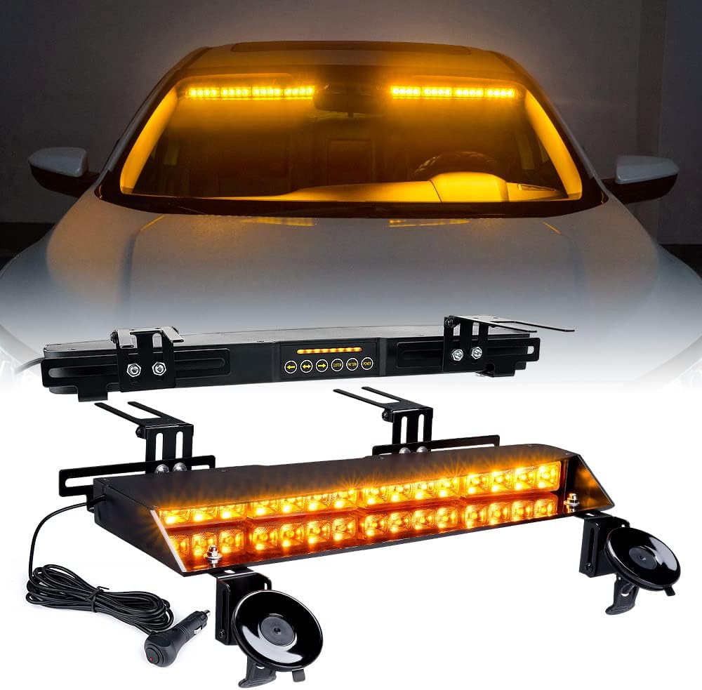 LED Strobe Light Bar Windshield White Red B4245