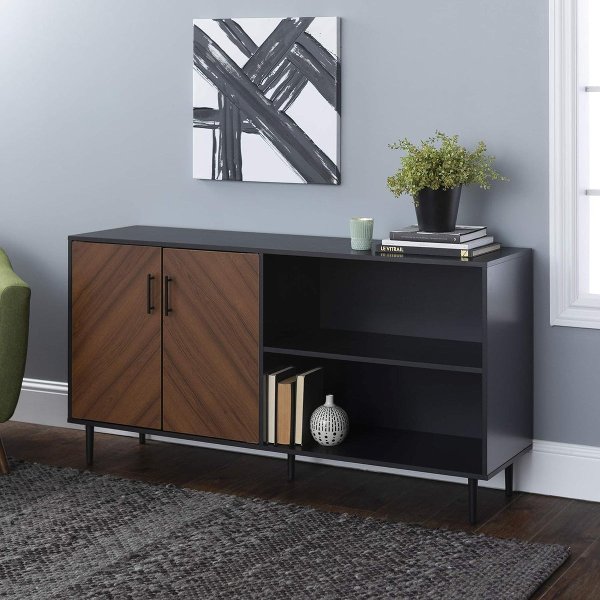 White 2 Door Accent Cabinet S82985