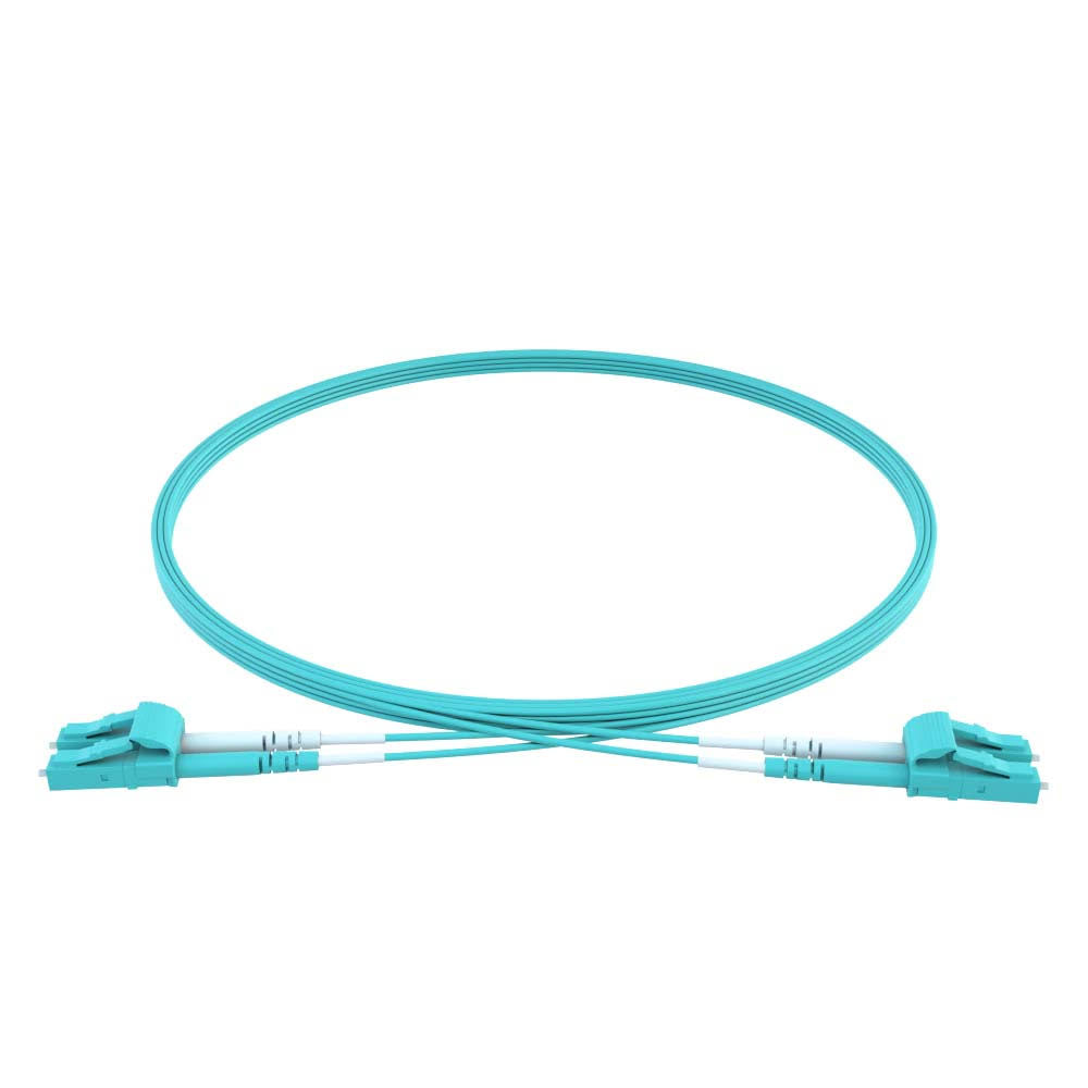 80m LC/LC Duplex Multimode OM4 Fiber Patch Cable Aqua I22565