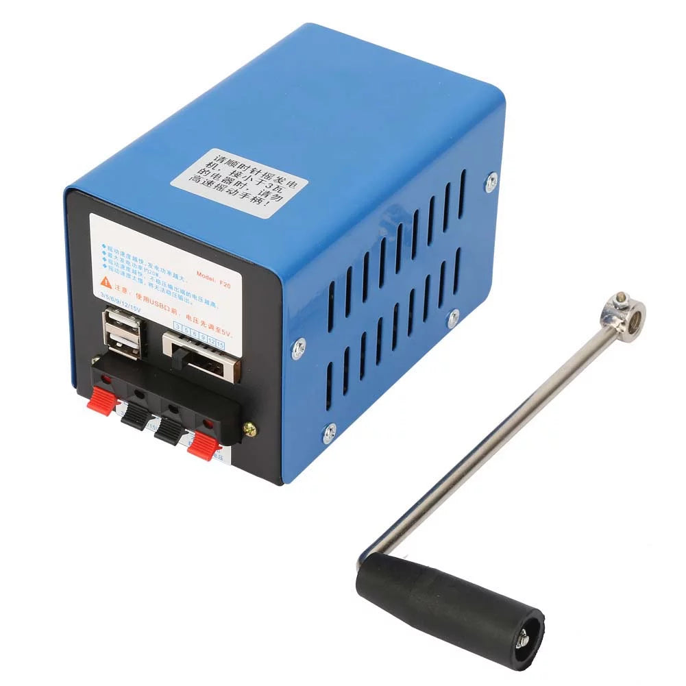 Portable Hand-cranked Power Bank USB Charging Generator C96687