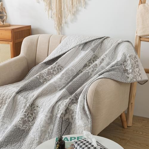 50" x 60" Cotton Quilted Throw Blanket R330732