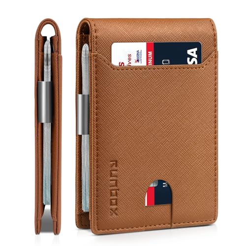 Slim Leather RFID Blocking Bifold Wallet B4763