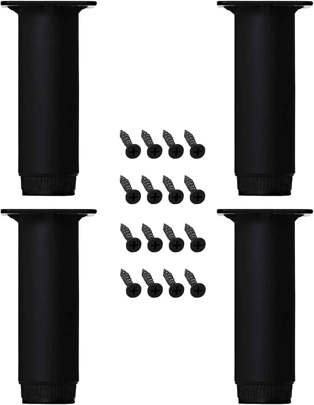 28 Inch Adjustable Metal Furniture Legs 2PCS Black A166