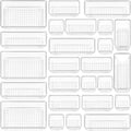 25 Count Clear Plastic Drawer Organizers Set, 4-Size Storage Bins F1185