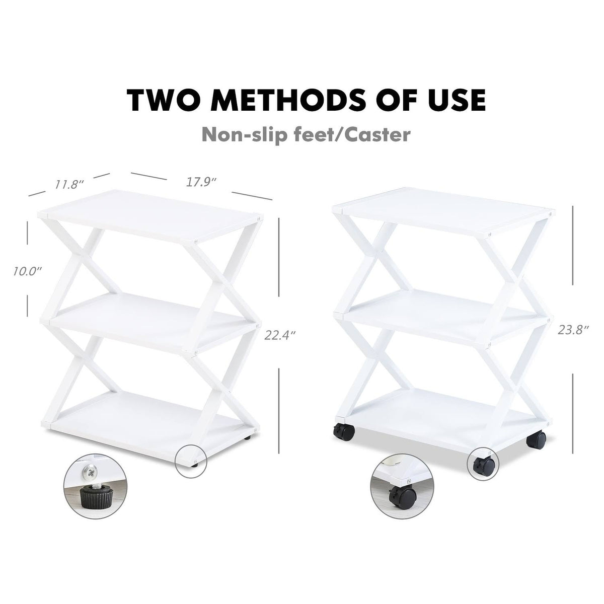3 Tiers Wood and Metal Printer Stand E592