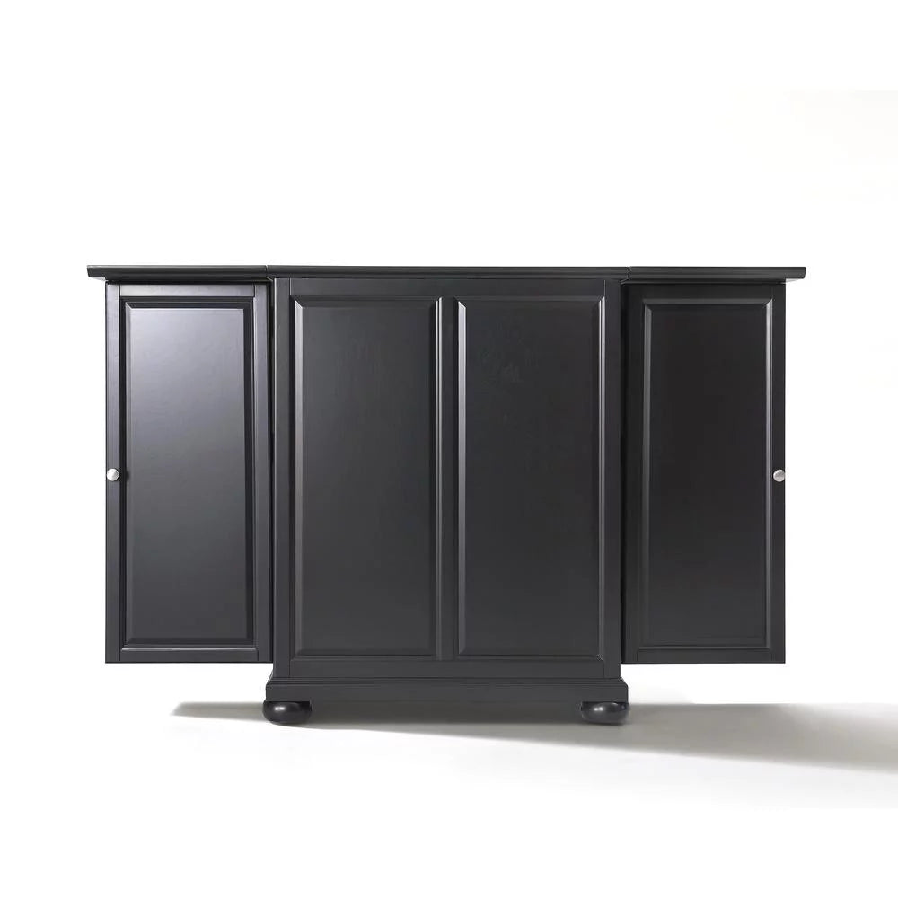 Black Wood Expandable Bar Cabinet L809