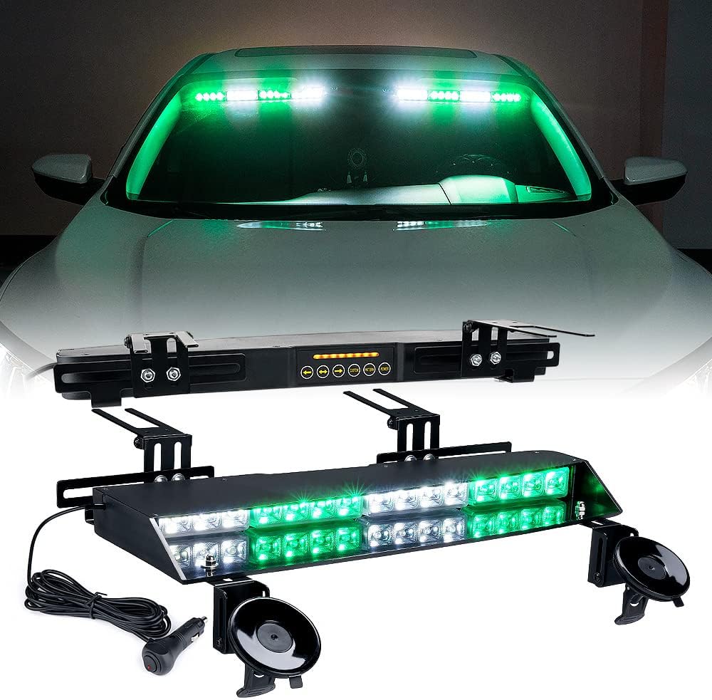 LED Strobe Light Bar Windshield White Red B4245