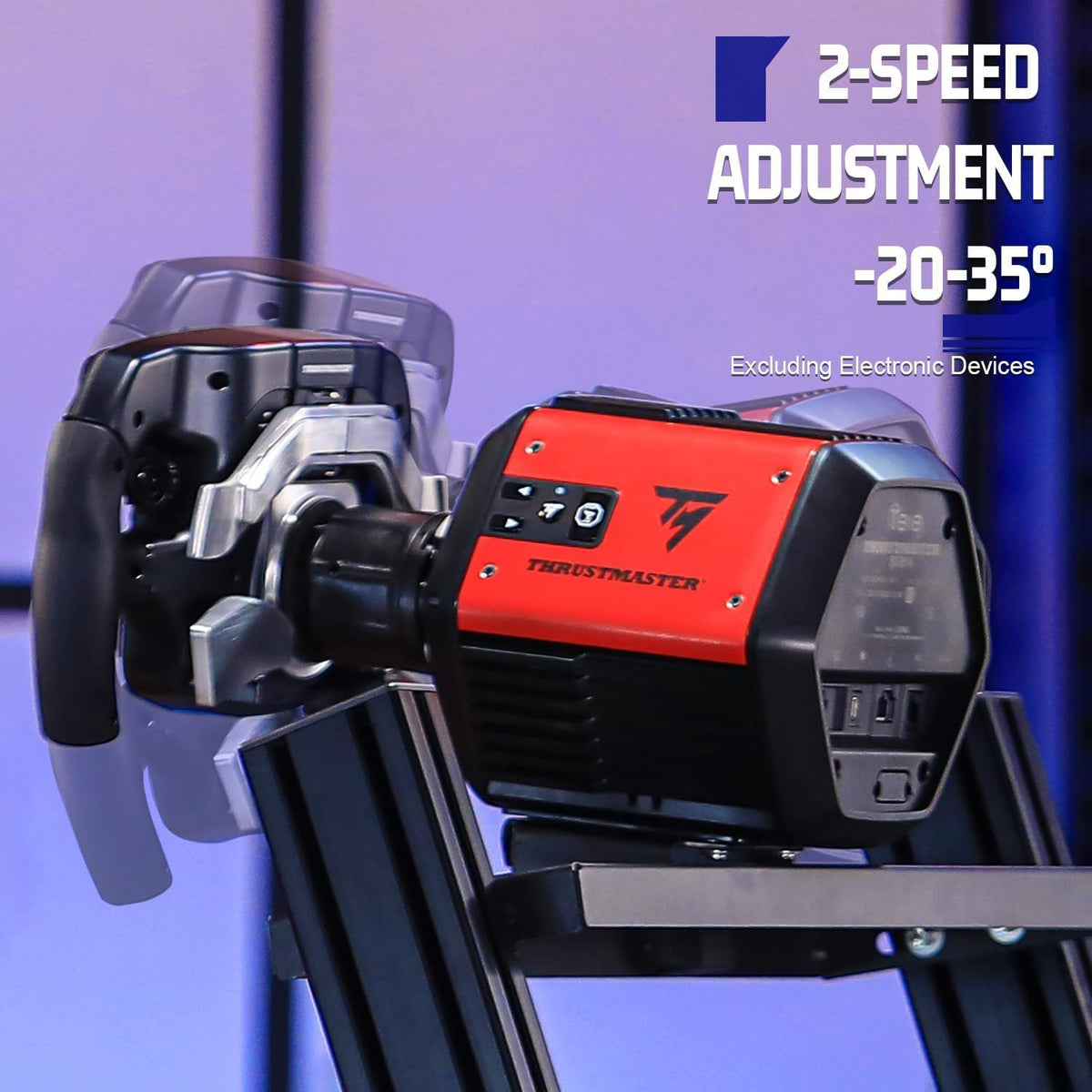 Racing Simulator Cockpit with Monitor Stand and Black Seat Z9139