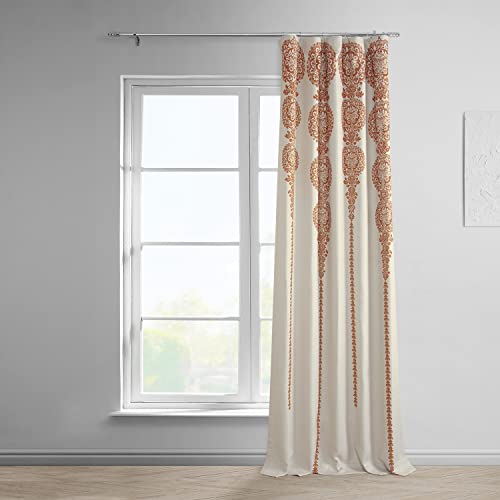 Room Darkening Curtains 50 X 108 Printed Linen Textured Black X8318
