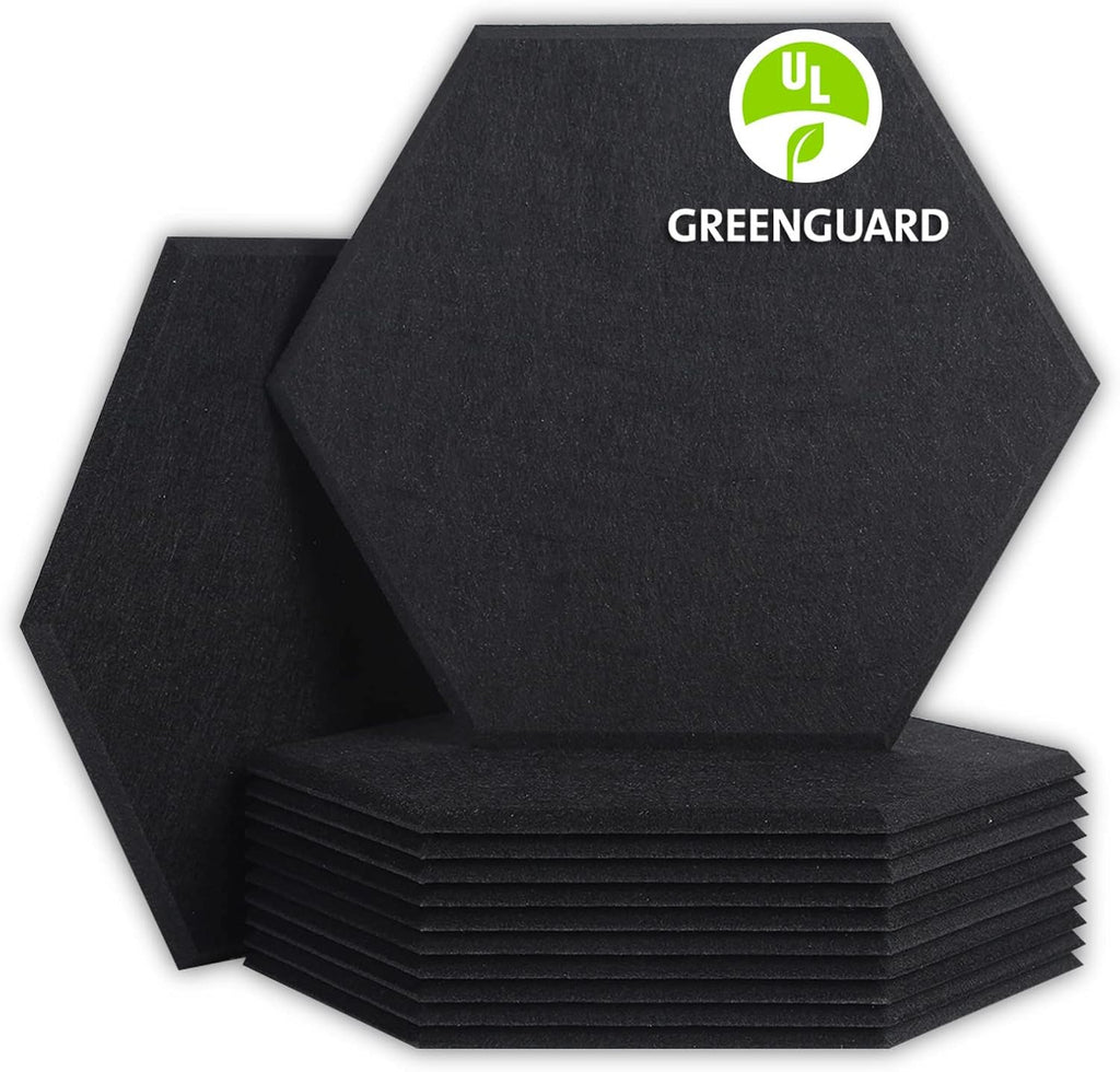 Hexagon Acoustic Panels 14 x 13 x 0.4 inches 12 Pack S1272