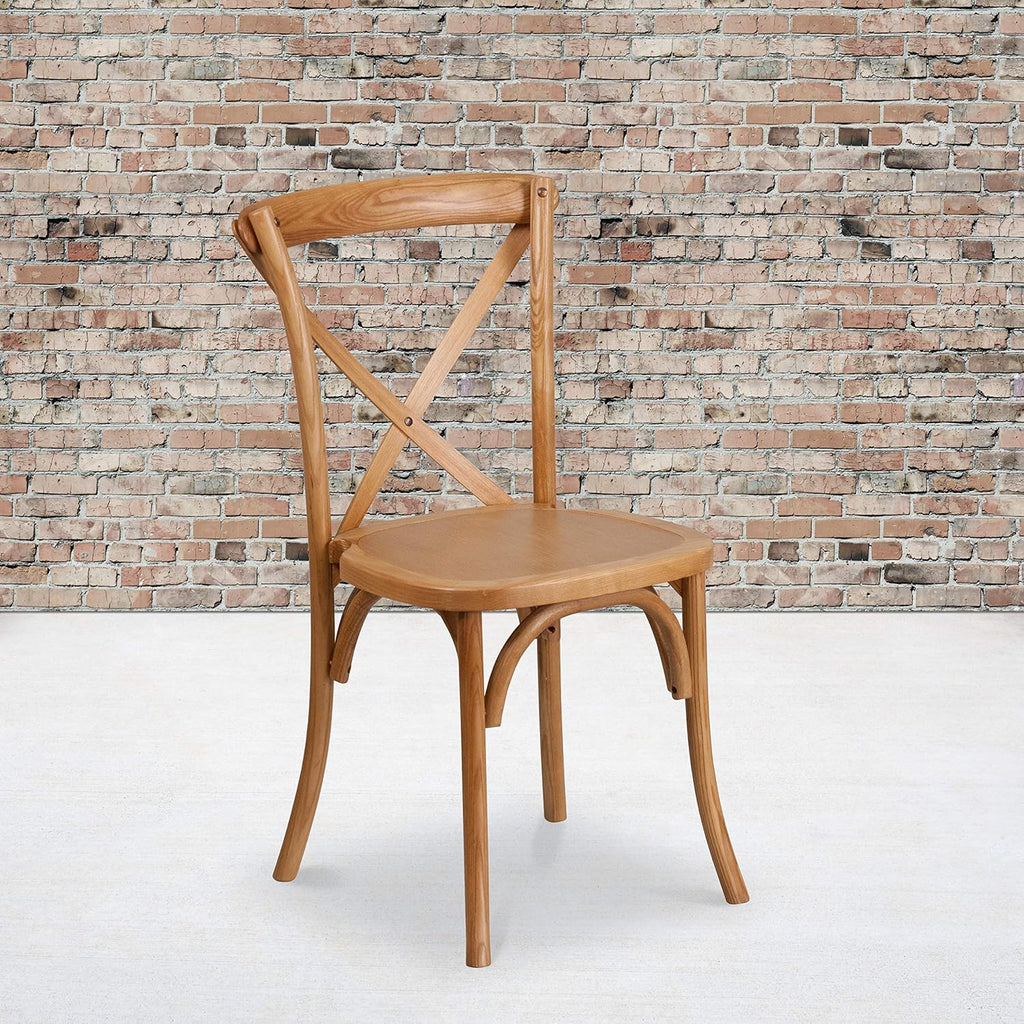 Stackable Early American Wood Cross Back Chair V56150