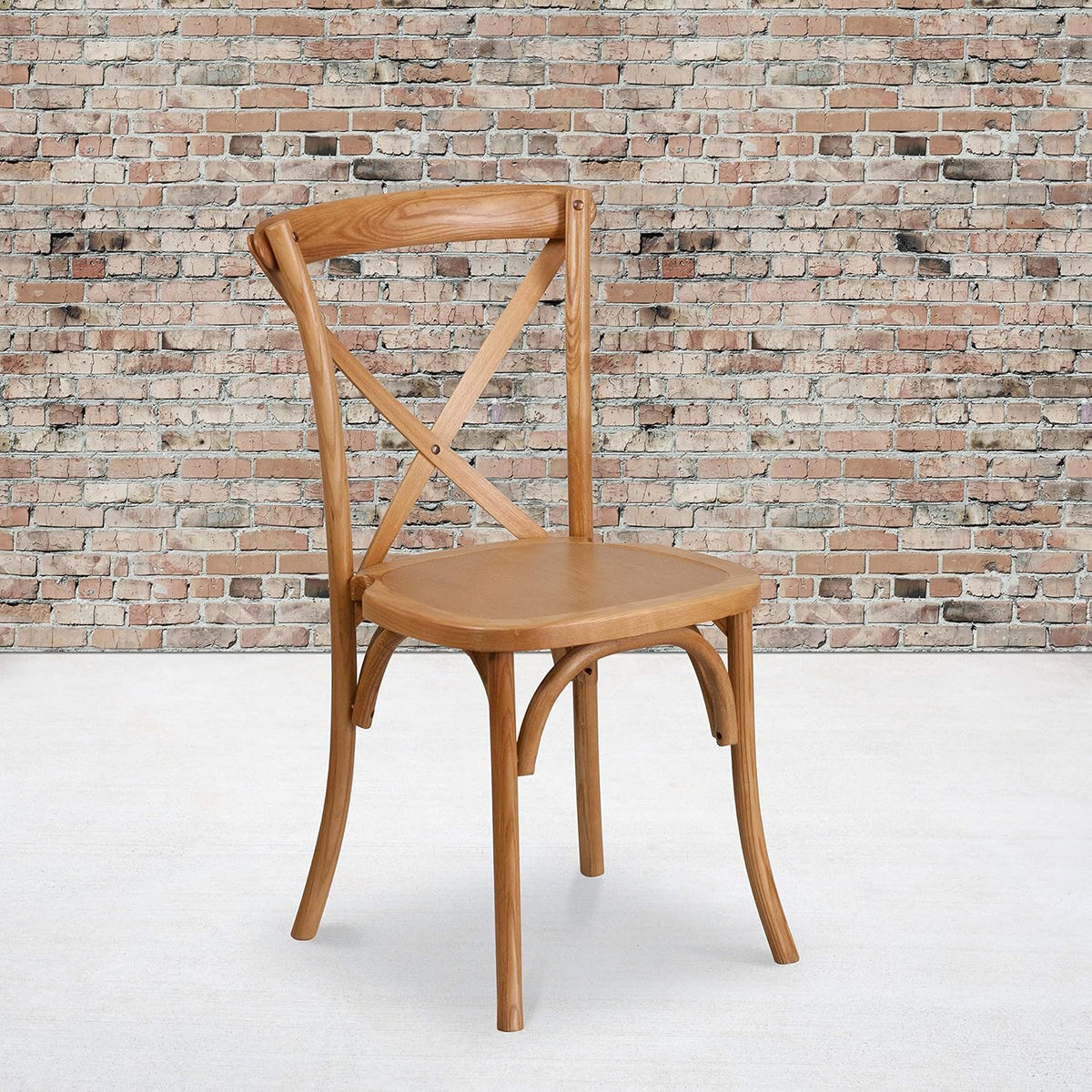 Stackable Early American Wood Cross Back Chair V56150