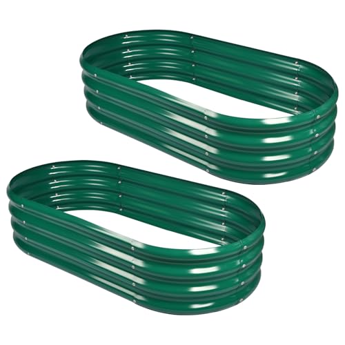 2Pcs Galvanized Raised Garden Bed Kit U8824