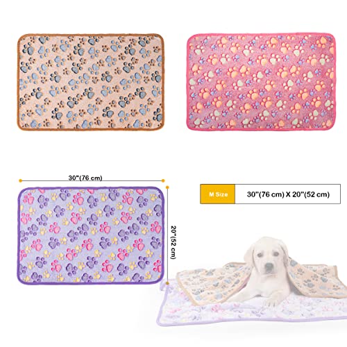 1 Pack 3 Soft Fluffy Fleece Pet Blanket D5219