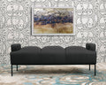 Black PU Leather Ottoman with Metal Frame F32865