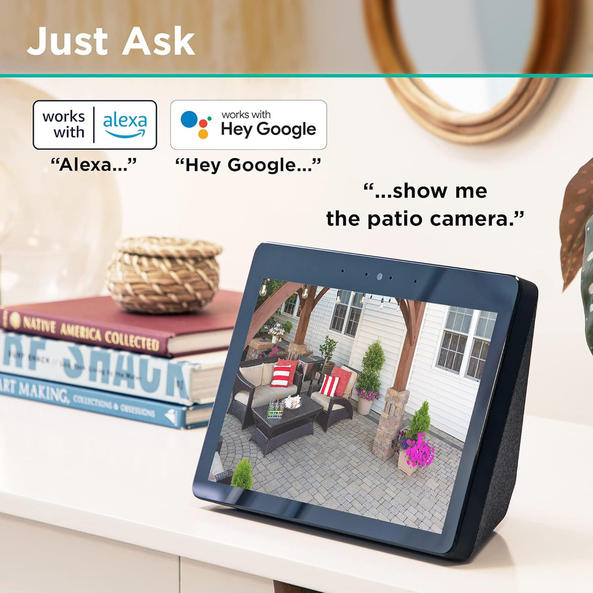 1080p HD Weatherproof WiFi Security Camera with 2-Way Audio C773486
