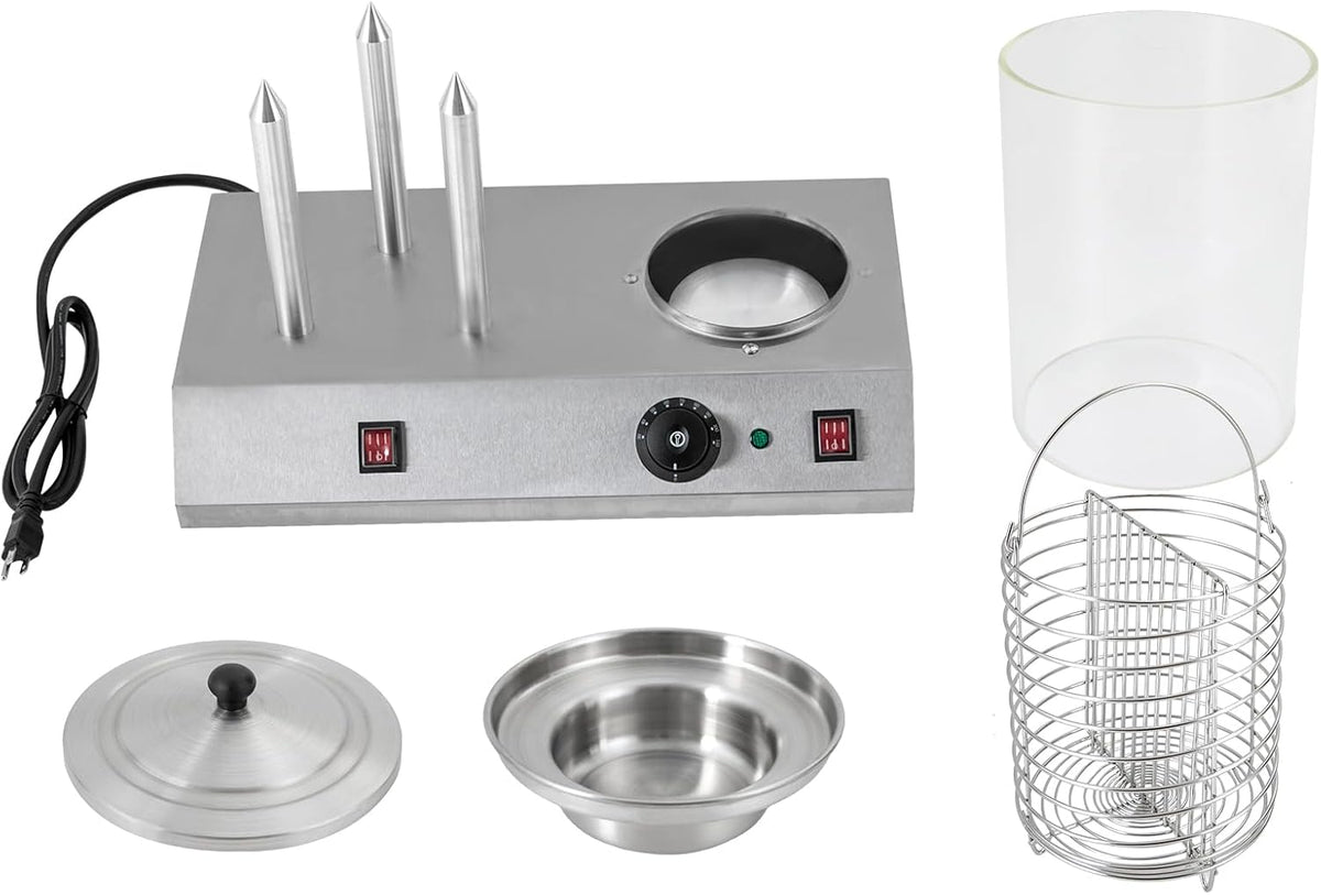 Electric Hot Dog Steamer & Bun Warmer Stainless Steel Portable Commercial 86-230℉ 19.72x10.94x14.57in U903959