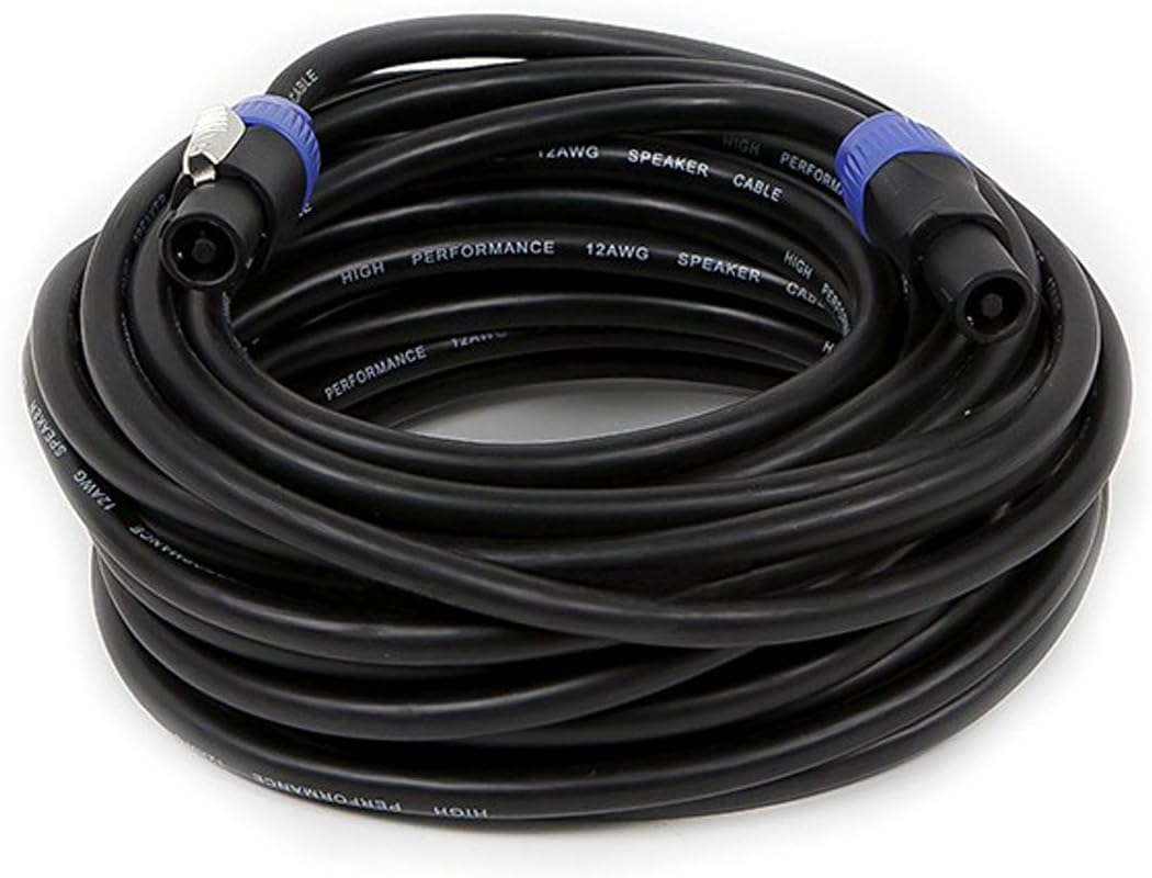 25ft 12AWG 2-conductor Speakon Type NL4FC Female to Speakon Type NL4FC Female Cable P270516