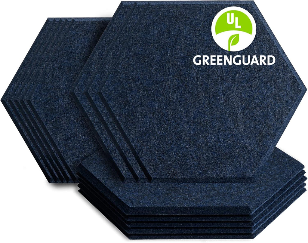 Hexagon Acoustic Panels 14 x 13 x 0.4 inches 12 Pack S1272