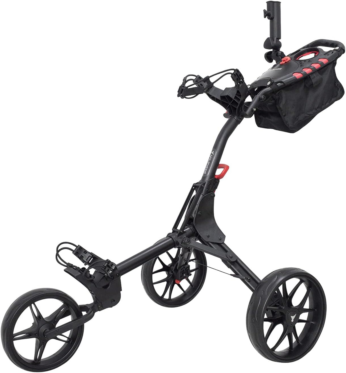 Compact 3 Wheel Push Cart Trolley with Foot Brake C945885
