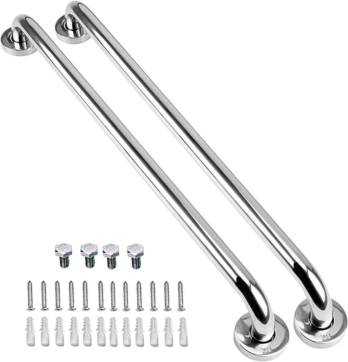 2 Pack 32 Inch Stainless Steel Shower Grab Bar Q273