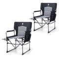 Black Portable Folding Camping Chair with Side Table, 400lbs C718