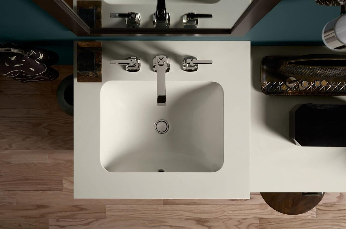 White Under-Mount Bathroom Sink T612