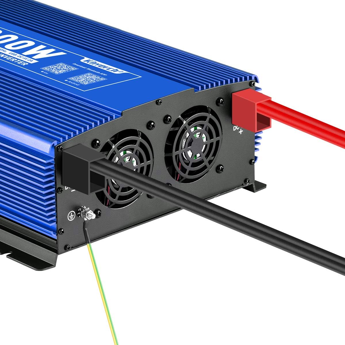 3000W Pure Sine Wave Power Inverter 12V DC to 110V AC with 4 AC Outlets 2 USB Ports H733