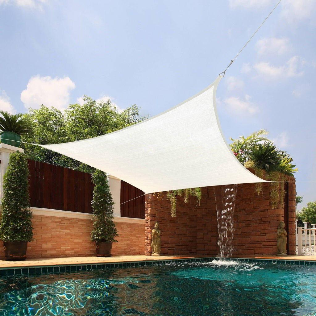 Beige Square Fabric Sun Shade B105525