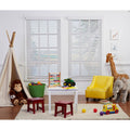 White Cordless Faux Wood Blind P5279