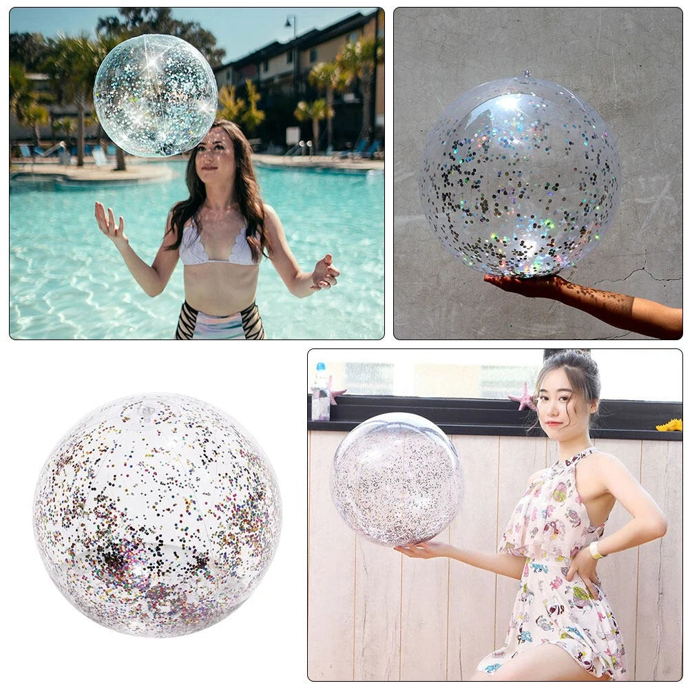 Inflatable Transparent PVC Beach Ball Water Toy G4493
