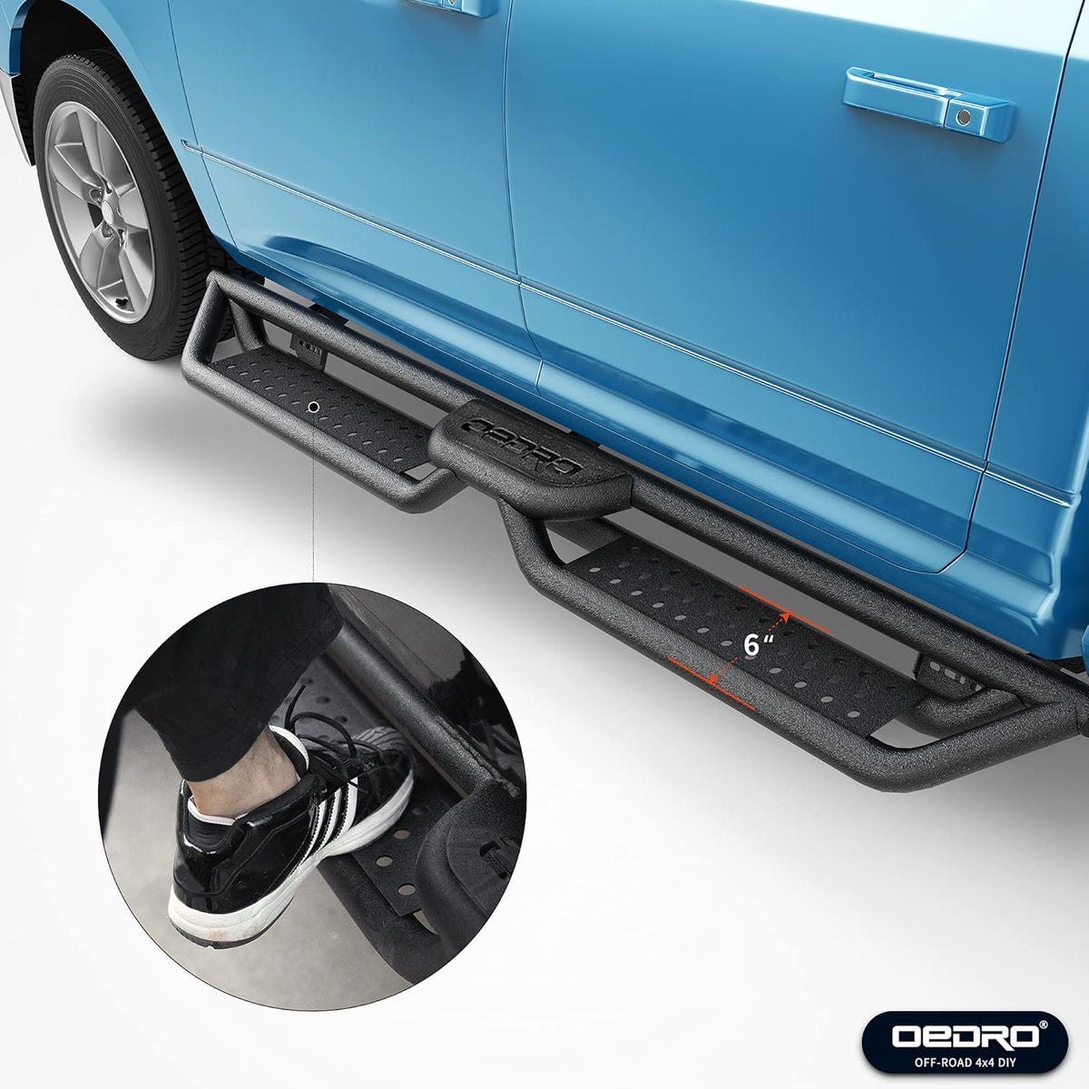 6 Inch Bolt-on Side Steps Steel Running Boards V799