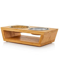 Elevated Dog Bowl Stand with 4 Stainless Steel Bowls F234
